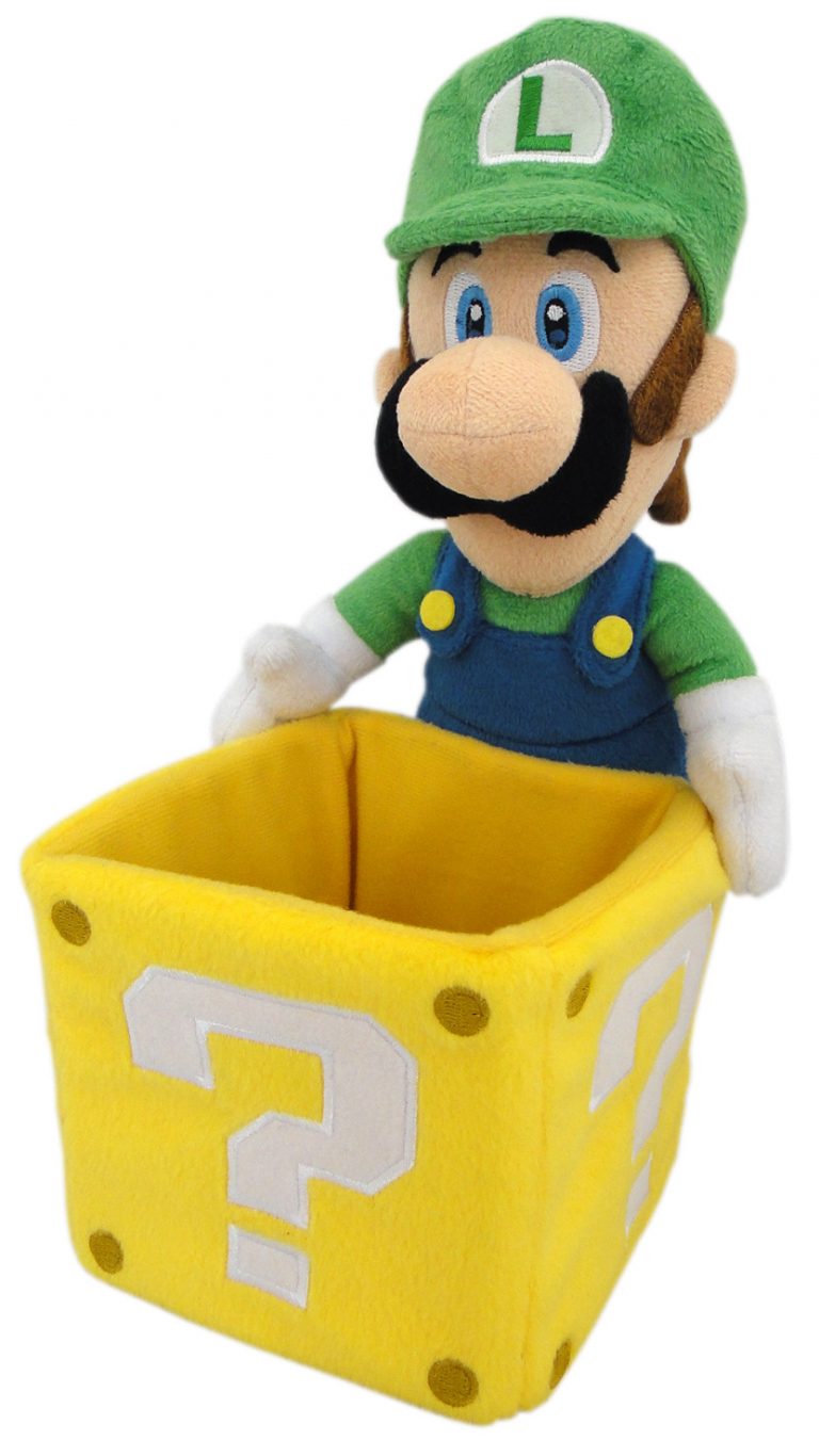 Super Mario Bros Plush Luigi Coin Box Black Mamba Gaming